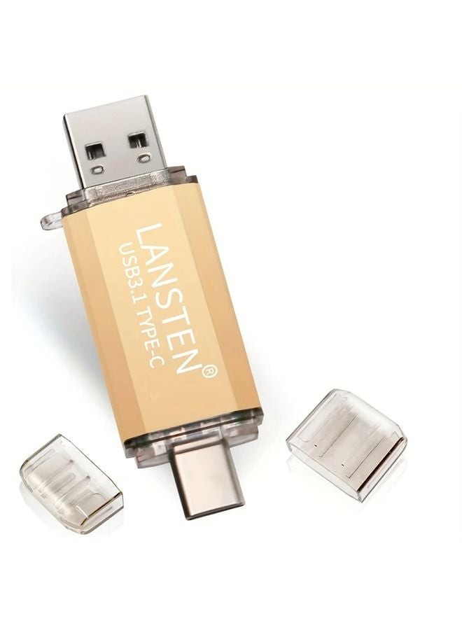 LANSTEN 256GB Type C USB Flash Drive 2 in 1 OTG Memory Stick for Android MacBook Laptop - Image 1
